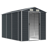 Vidaxl Garden Shed 191x300x198 cm de acero galvanizado antracita