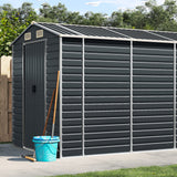 Vidaxl Garden Shed 191x555x198 cm galvanizovaný ocelový antracity -