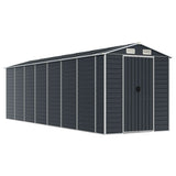 Vidaxl Garden Shed 191x640x198 cm galvanizovaný ocelový antracity -