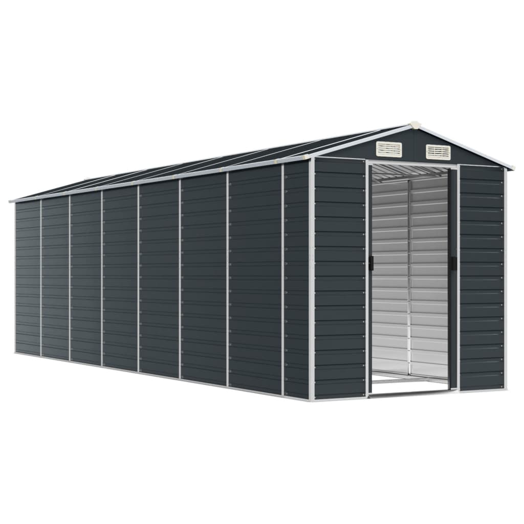 Vidaxl Garden Shed 191x640x198 cm galvanizovaný ocelový antracity -