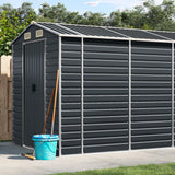 Vidaxl Garden Shed 191x640x198 cm galvanizovaný ocelový antracity -