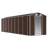 Vidaxl Garden Shed 191x725x198 cm ocynkowana stalowa brąz