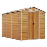 Vidaxl Garden shed 191x300x198 cm galvanized steel light brown