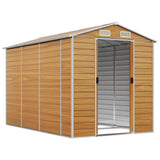 Vidaxl Garden shed 191x300x198 cm galvanized steel light brown