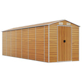 Vidaxl Garden Shed 191x640x198 cm galvanizovaná ocelová světle hnědá