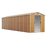 Vidaxl garden shed 191x810x198 cm galvanized steel light brown