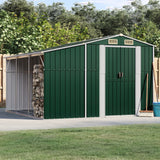 Vidaxl Garden Shed 277x279x179 cm galvanisert stålgrønn