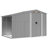 Vidaxl Garden Shed 277x192.5x179 cm ocynkowana stalowa szarość