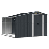 Vidaxl Garden Shed 277x279x179 cm verzinkter Stahl -Anthrazit -gelöscht