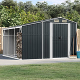 Vidaxl Garden Shed 277x279x179 cm verzinkter Stahl -Anthrazit -gelöscht