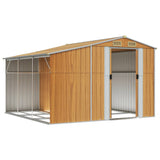 Vidaxl Gaart Shed 277x279x179 cm galvaniséiert Stol Liichtbrong