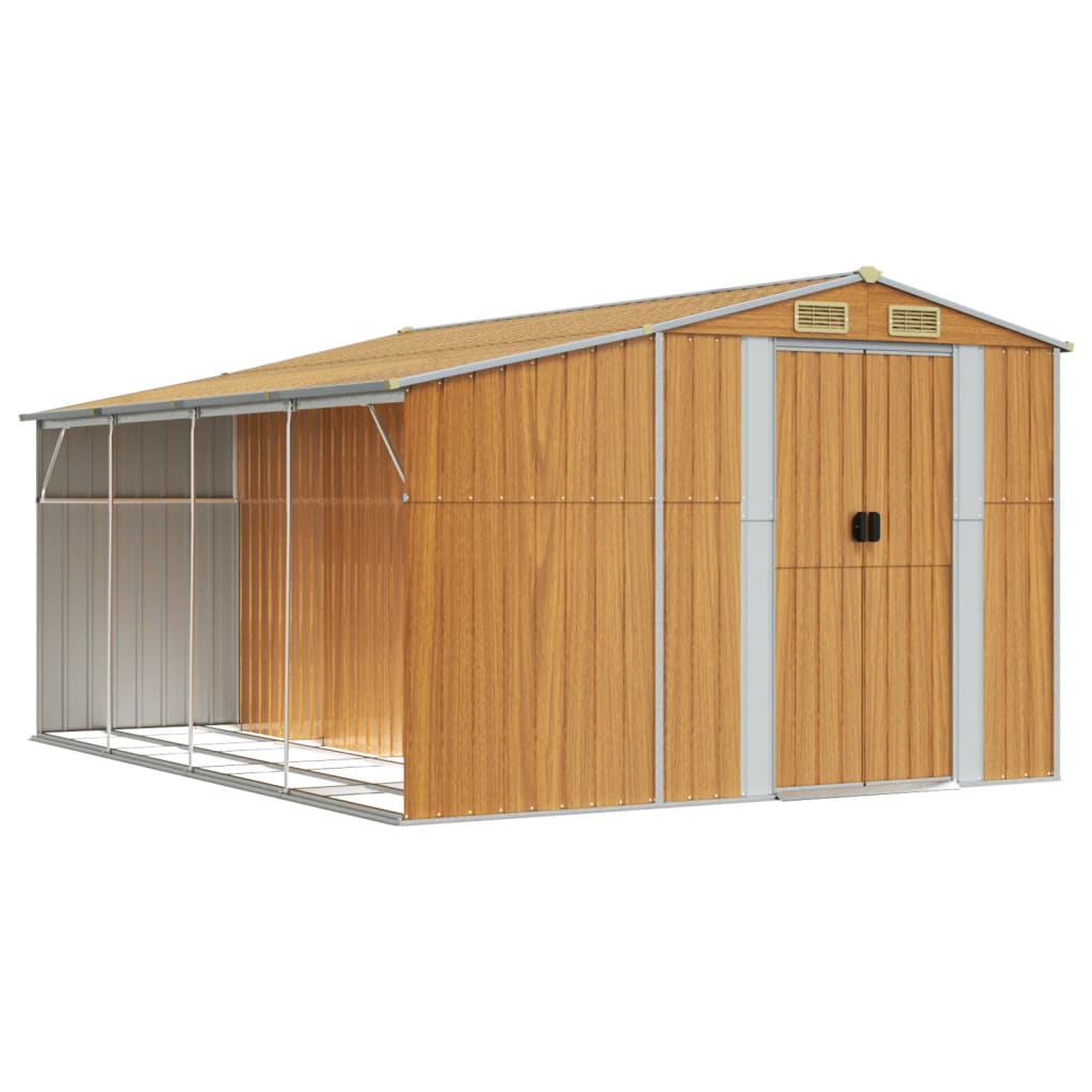 SHED JARDIN VIDAXL 277X365.5X179 CM GALVANISÉ ACI