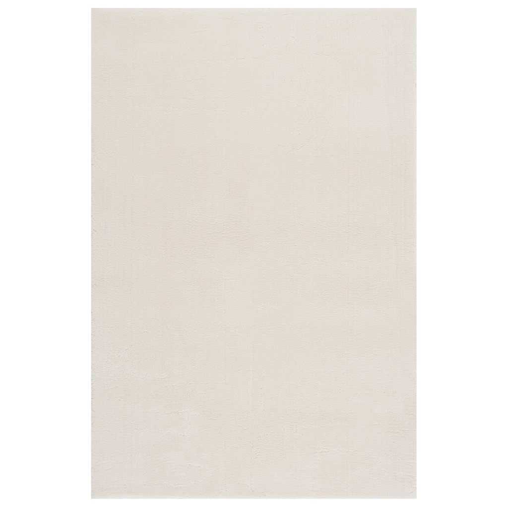 Vidaxl vloerkleed shaggy crèmewit 240x340 cm polyester