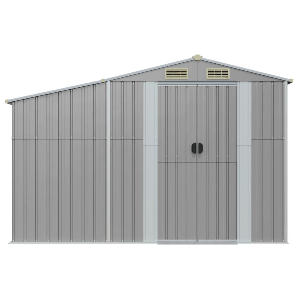 Vidaxl Garden Shed 277x93x179 cm galvanizovaná ocel šedá