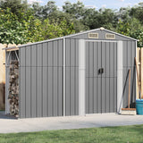 Vidaxl Garden Shed 277x93x179 cm galvanizovaná ocel šedá