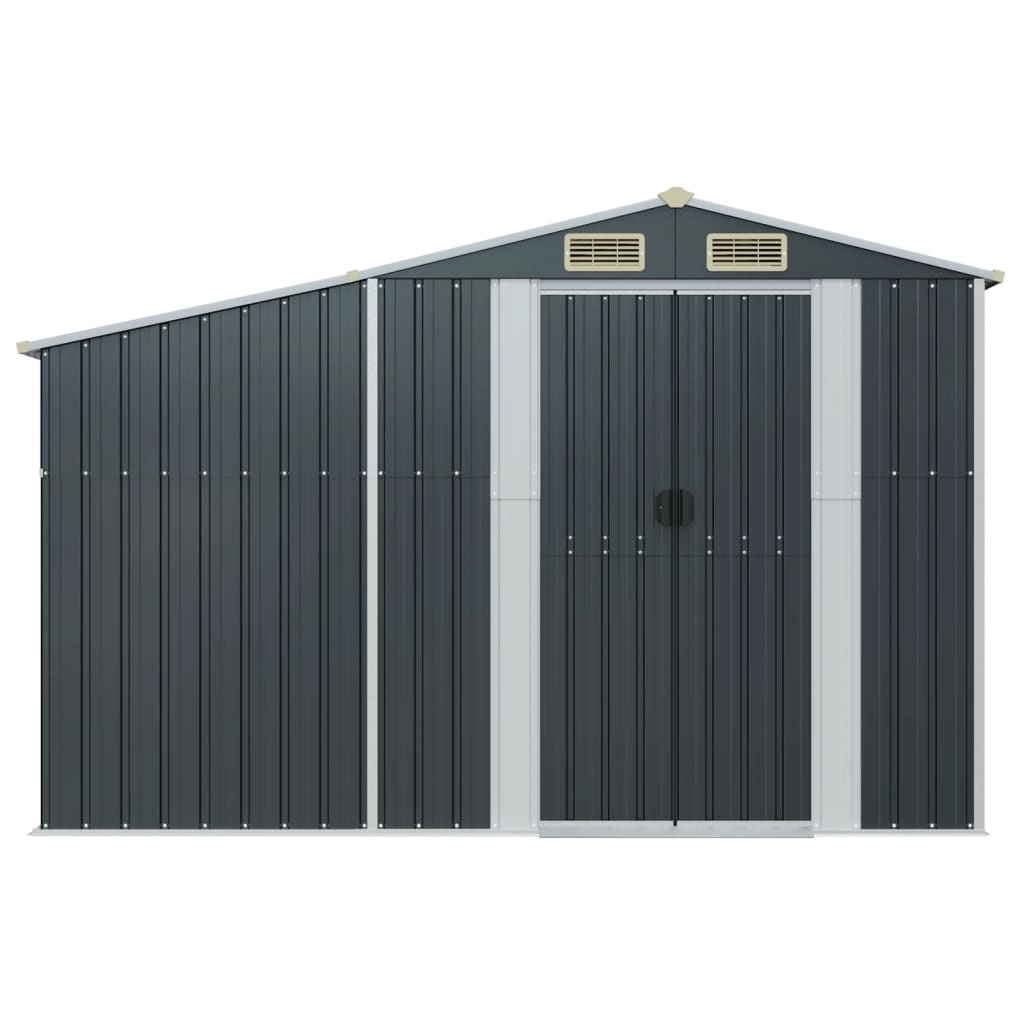 Vidaxl Garden Shed 277x93x179 cm galvanizovaná barva oceli antracitu