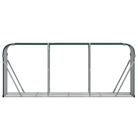 Vidaxl haardhoutopslag 234x45x100 cm gegalvaniseerd staal groen