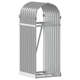 Vidaxl haardhoutopslag 40x45x100 cm gegalvaniseerd staal lichtgrijs