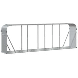 Vidaxl houthouder lichtgrijs 300x45x100 cm gegalvaniseerd staal
