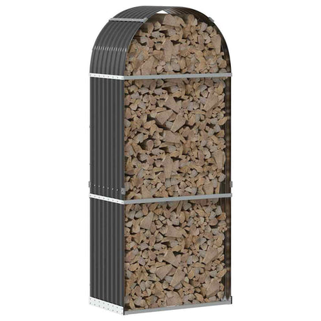 Vidaxl houthouder antraciet 80x45x190 cm gegalvaniseerd staal
