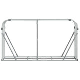 Vidaxl haardhoutopslag 180x45x100 cm gegalvaniseerd staal zilverkleur