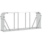 Vidaxl haardhoutopslag 234x45x100 cm gegalvaniseerd staal zilverkleur