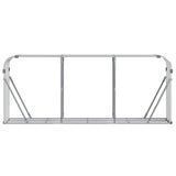 Vidaxl haardhoutopslag 234x45x100 cm gegalvaniseerd staal zilverkleur