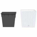 Vidaxl Planner with removable Bak Rattan Look 21 32 L PP White