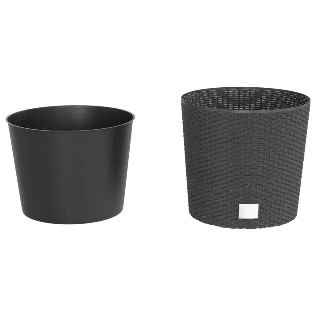 Vidaxl Planter Omovatelný Bak Rattan vzhled 15 15,3 l pp Antracite