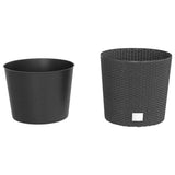 Vidaxl Planter Omovatelný Bak Rattan vzhled 15 15,3 l pp Antracite