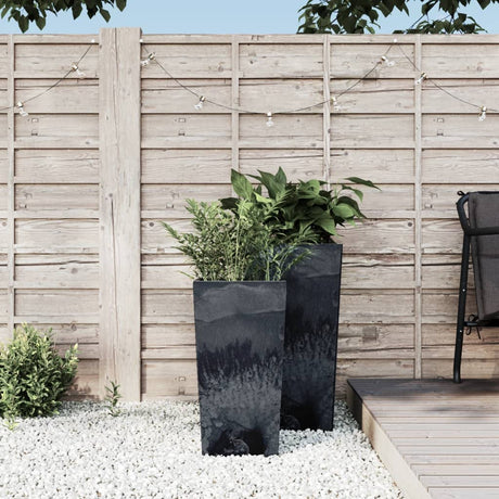 Vidaxl plantenbak uitneembare bak beton-look 11 26,5 l pp antraciet