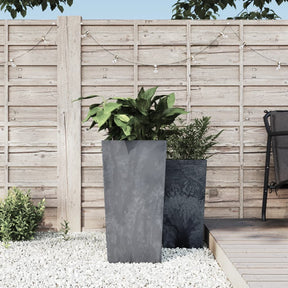 Vidaxl plantenbak met uitneembare bak beton-look 21 49 l pp grijs