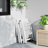 Vidaxl opklapbare ligstoelen, 2 stuks, wit pp