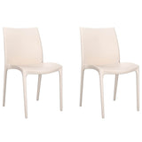 Vidaxl tuinstoelen 2 st 50x46x80 cm polypropeen crèmekleurig