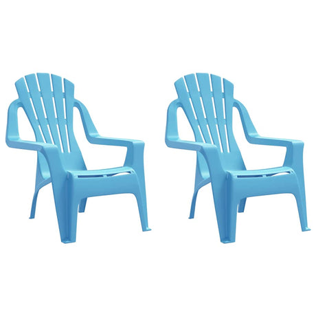 Vidaxl kindertuinstoelen 2 st hout-look 37x34x44 cm polypropeen blauw