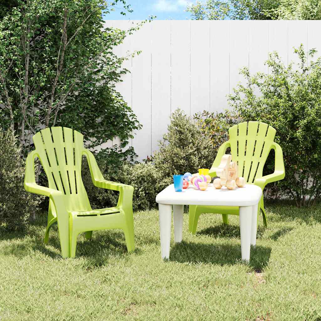Vidaxl kindertuinstoelen 2 st hout-look 37x34x44 cm polypropeen groen
