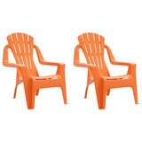 Vidaxl kindertuinstoelen 2 st hout-look 37x34x44 cm polypropeen oranje