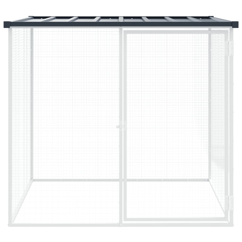 Vidaxl Chicken Coop con techo de 103x98x90 cm de acero galvanizado antracita