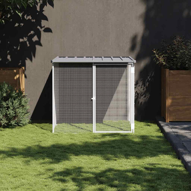 Vidaxl kippenhok met dak 103x98x90 cm gegalvaniseerd staal lichtgrijs