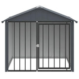 Vidaxl hondenhok met dak 117x103x102 cm gegalvaniseerd staal zwart