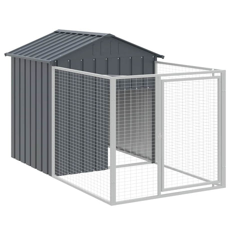 Vidaxl hondenhok met dak 117x201x123 cm gegalvaniseerd staal antraciet