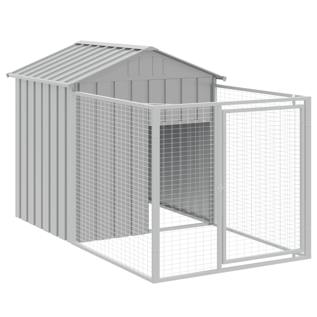 Vidaxl Dog Loft con techo 117x201x123 cm de acero galvanizado