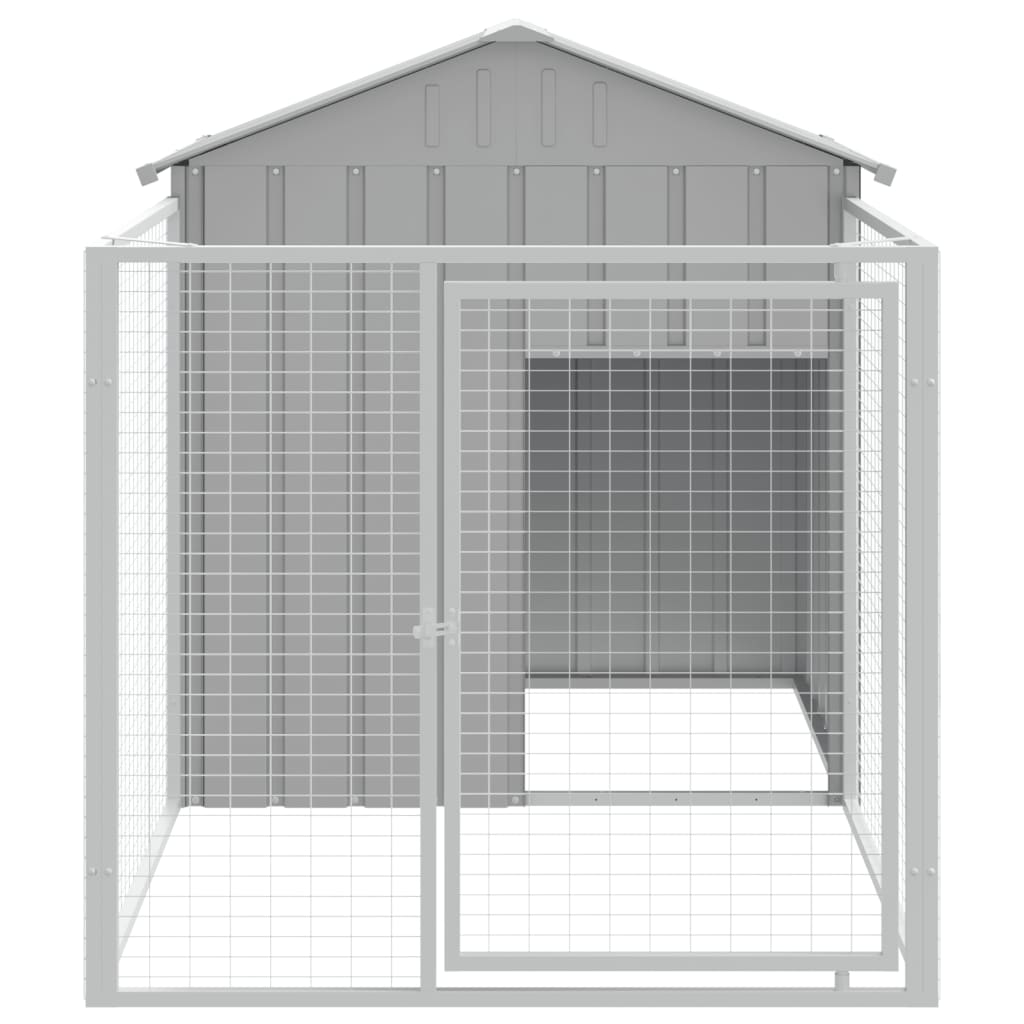 Vidaxl Dog Loft con techo 117x201x123 cm de acero galvanizado