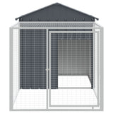 Vidaxl Chicken Coop s run 117x201x123 cm galvanizovaný ocelový antracit