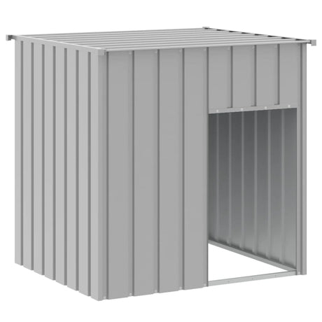 Vidaxl hondenhok met dak lichtgrijs 110x103x109 cm gegalvaniseerd staal