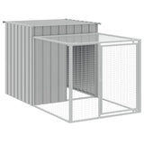 Vidaxl Chicken Coop con Run 110x201x110 cm grigio galvanizzato