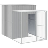 VidaXL Kippenhok met ren 165x251x181 cm gegalvaniseerd staal grijs