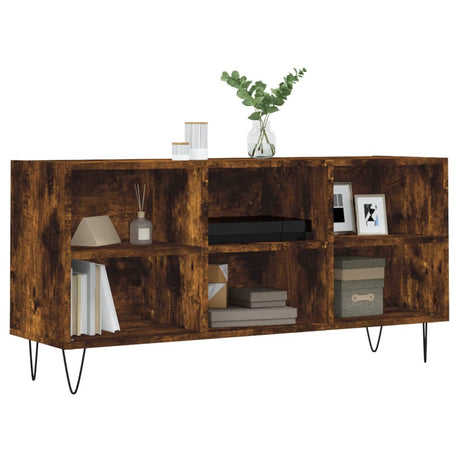Vidaxl tv-meubel 103,5x30x50 cm bewerkt hout gerookt eikenkleurig