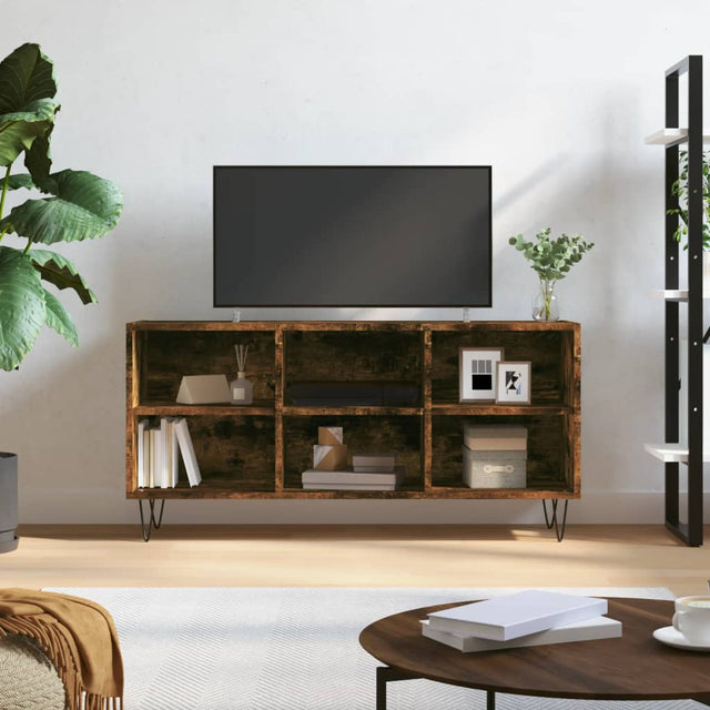 Vidaxl tv-meubel 103,5x30x50 cm bewerkt hout gerookt eikenkleurig