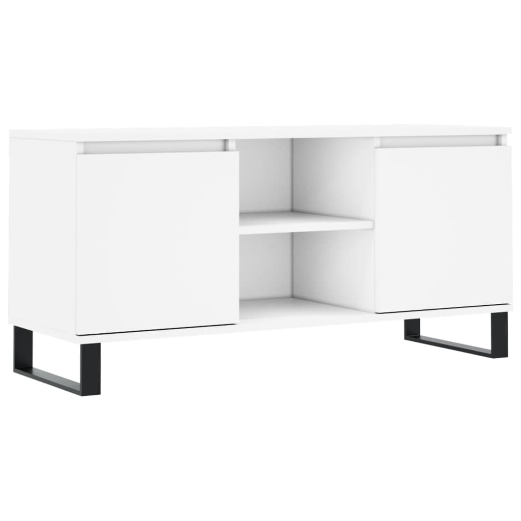 Vidaxl tv-meubel 104x35x50 cm bewerkt hout wit